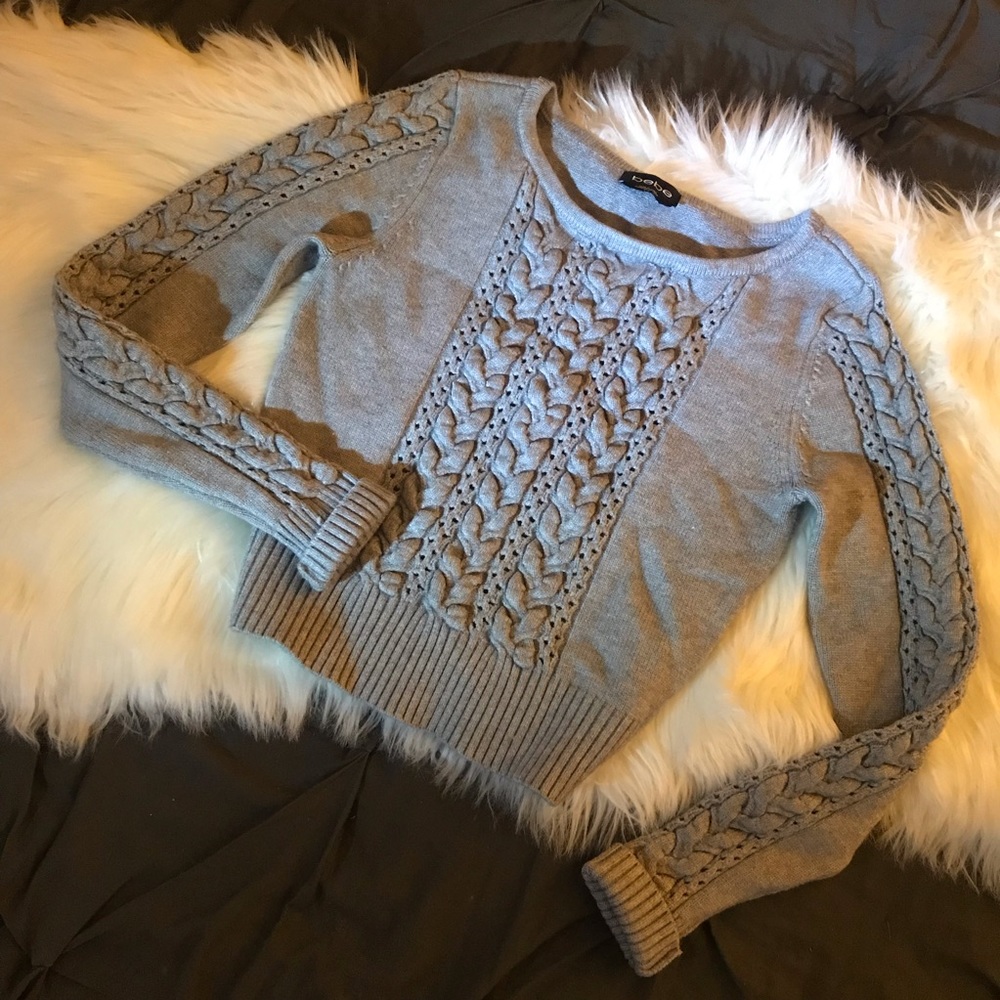 Gray knit BEBE sweater